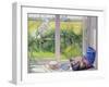 Window Seat and Lily, 1991-Timothy Easton-Framed Giclee Print