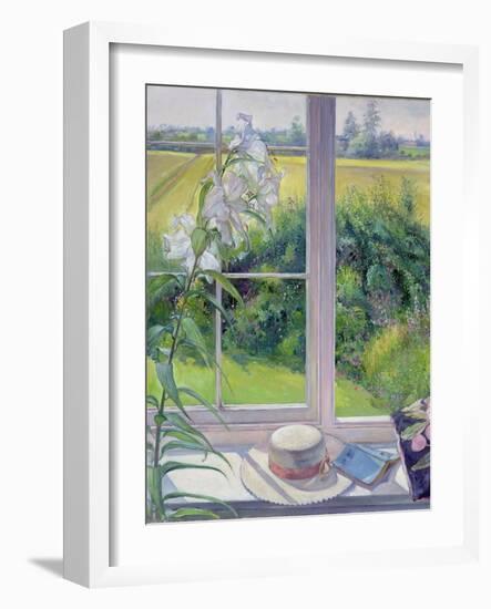 Window Seat and Lily, 1991-Timothy Easton-Framed Giclee Print