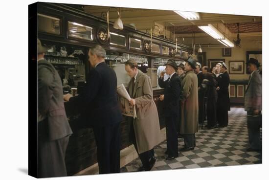 Window Shoppers Catching of Glimpse of the 1956 Melbourne Olympics, Australia-John Dominis-Stretched Canvas