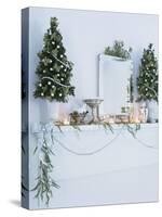 Window Sill Decorated for Christmas-Miki Duisterhof-Stretched Canvas