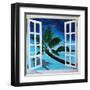 Window to Paradise Beach-Martina Bleichner-Framed Art Print