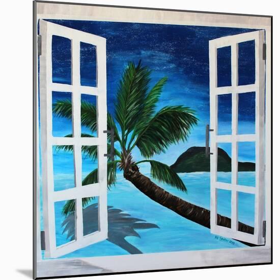 Window to Paradise Beach-Martina Bleichner-Mounted Art Print
