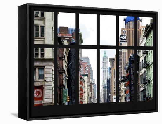 Window View - 401 Broadway - Manhattan - New York City-Philippe Hugonnard-Framed Stretched Canvas