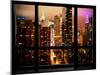 Window View, Atmosphere Foggy, Times Square, Midtown Manhattan, NYC-Philippe Hugonnard-Mounted Premium Photographic Print