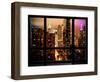 Window View, Atmosphere Foggy, Times Square, Midtown Manhattan, NYC-Philippe Hugonnard-Framed Photographic Print