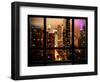 Window View, Atmosphere Foggy, Times Square, Midtown Manhattan, NYC-Philippe Hugonnard-Framed Photographic Print