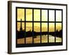 Window View - Barge on the River Seine with Views of the Eiffel Tower - Paris - France-Philippe Hugonnard-Framed Photographic Print