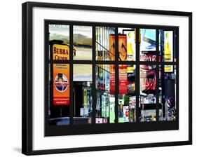 Window View - Billboards in Times Square - Manhattan - New York City-Philippe Hugonnard-Framed Photographic Print