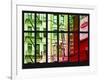 Window View - Building Facade of Little Italy in Italian Colors - Manhattan - New York City-Philippe Hugonnard-Framed Photographic Print