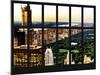 Window View - Central Park at Sunset - Manhattan - New York City-Philippe Hugonnard-Mounted Photographic Print