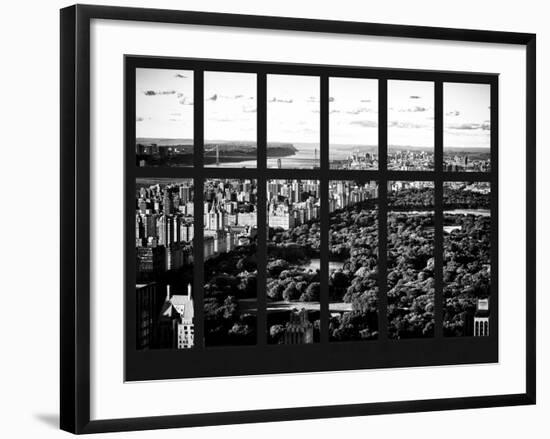 Window View - Central Park - Manhattan - Hudson River - New York City-Philippe Hugonnard-Framed Photographic Print
