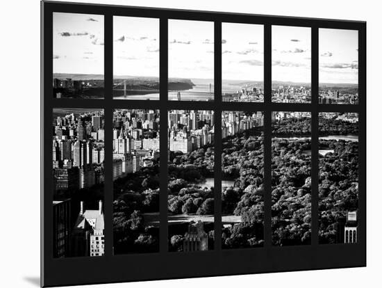Window View - Central Park - Manhattan - Hudson River - New York City-Philippe Hugonnard-Mounted Photographic Print