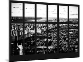 Window View - Central Park - Manhattan - Hudson River - New York City-Philippe Hugonnard-Mounted Photographic Print