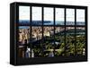 Window View - Central Park - Manhattan - Hudson River - New York City-Philippe Hugonnard-Framed Stretched Canvas