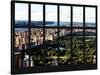 Window View - Central Park - Manhattan - Hudson River - New York City-Philippe Hugonnard-Stretched Canvas