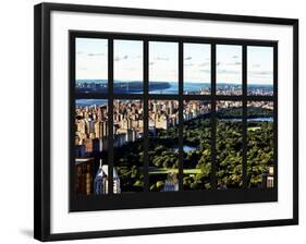 Window View - Central Park - Manhattan - Hudson River - New York City-Philippe Hugonnard-Framed Premium Photographic Print