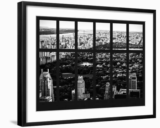 Window View - Central Park - Manhattan - Hudson River - New York City-Philippe Hugonnard-Framed Photographic Print