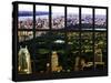 Window View - Central Park - Manhattan - Hudson River - New York City-Philippe Hugonnard-Stretched Canvas