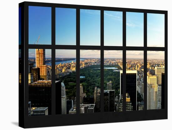 Window View - Central Park View - Manhattan - New York City - USA-Philippe Hugonnard-Stretched Canvas