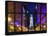 Window View - City Hall and Avenue of the Arts by Night - Philadelphia - Pennsylvania-Philippe Hugonnard-Stretched Canvas