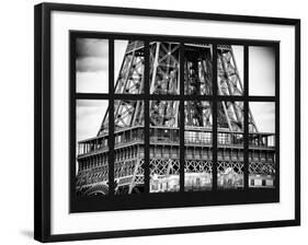 Window View - Close Up of Eiffel Tower - Paris - France - Europe-Philippe Hugonnard-Framed Photographic Print