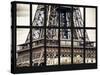 Window View - Close Up of Eiffel Tower - Paris - France - Europe-Philippe Hugonnard-Stretched Canvas