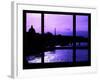 Window View - Color Sunset in Paris with the Eiffel Tower and the Seine River - France - Europe-Philippe Hugonnard-Framed Photographic Print