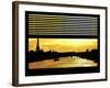 Window View - Color Sunset in Paris with the Eiffel Tower and the Seine River - France - Europe-Philippe Hugonnard-Framed Photographic Print