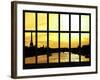 Window View - Color Sunset in Paris with the Eiffel Tower and the Seine River - France - Europe-Philippe Hugonnard-Framed Photographic Print