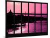 Window View - Color Sunset in Paris with the Eiffel Tower and the Seine River - France - Europe-Philippe Hugonnard-Mounted Photographic Print