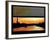 Window View - Color Sunset in Paris with the Eiffel Tower and the Seine River - France - Europe-Philippe Hugonnard-Framed Photographic Print