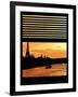 Window View - Color Sunset in Paris with the Eiffel Tower and the Seine River - France - Europe-Philippe Hugonnard-Framed Photographic Print