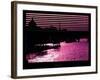 Window View - Color Sunset in Paris with the Eiffel Tower and the Seine River - France - Europe-Philippe Hugonnard-Framed Photographic Print