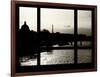 Window View - Color Sunset in Paris with the Eiffel Tower and the Seine River - France - Europe-Philippe Hugonnard-Framed Photographic Print