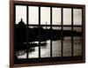 Window View - Color Sunset in Paris with the Eiffel Tower and the Seine River - France - Europe-Philippe Hugonnard-Framed Photographic Print