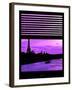 Window View - Color Sunset in Paris with the Eiffel Tower and the Seine River - France - Europe-Philippe Hugonnard-Framed Photographic Print