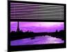 Window View - Color Sunset in Paris with the Eiffel Tower and the Seine River - France - Europe-Philippe Hugonnard-Mounted Photographic Print