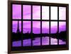 Window View - Color Sunset in Paris with the Eiffel Tower and the Seine River - France - Europe-Philippe Hugonnard-Framed Photographic Print