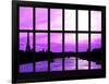 Window View - Color Sunset in Paris with the Eiffel Tower and the Seine River - France - Europe-Philippe Hugonnard-Framed Photographic Print