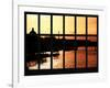 Window View - Color Sunset in Paris with the Eiffel Tower and the Seine River - France - Europe-Philippe Hugonnard-Framed Photographic Print