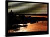 Window View - Color Sunset in Paris with the Eiffel Tower and the Seine River - France - Europe-Philippe Hugonnard-Stretched Canvas