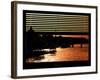 Window View - Color Sunset in Paris with the Eiffel Tower and the Seine River - France - Europe-Philippe Hugonnard-Framed Photographic Print