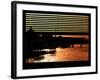 Window View - Color Sunset in Paris with the Eiffel Tower and the Seine River - France - Europe-Philippe Hugonnard-Framed Photographic Print