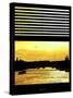 Window View - Color Sunset in Paris with the Seine River - France - Europe-Philippe Hugonnard-Stretched Canvas