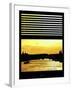 Window View - Color Sunset in Paris with the Seine River - France - Europe-Philippe Hugonnard-Framed Photographic Print