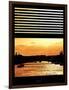 Window View - Color Sunset in Paris with the Seine River - France - Europe-Philippe Hugonnard-Framed Photographic Print