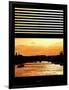 Window View - Color Sunset in Paris with the Seine River - France - Europe-Philippe Hugonnard-Framed Photographic Print