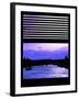 Window View - Color Sunset in Paris with the Seine River - France - Europe-Philippe Hugonnard-Framed Photographic Print