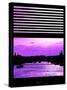 Window View - Color Sunset in Paris with the Seine River - France - Europe-Philippe Hugonnard-Stretched Canvas