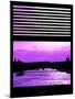 Window View - Color Sunset in Paris with the Seine River - France - Europe-Philippe Hugonnard-Mounted Photographic Print